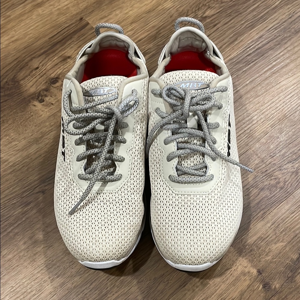 Lightly Worn MBT Sand-Colored Sneakers